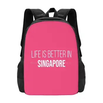 Жизнь в Сингапуре стала лучше Для женщин, рюкзак для студентов, школьный ноутбук, дорожная сумка, Сингапур, Сингапурская страна, Сингапур