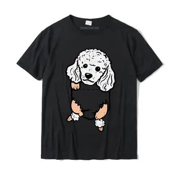 Карманные лапки пуделя, Милая мини-игрушка, подарок любителю собак, футболка для владельца, Мужские футболки Оптом На день рождения, Хлопковые футболки Cosie