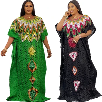 2024 Африканские Платья с Этническим Принтом для Элегантных Женщин, Мусульманское Платье Abaya Boubou, Дашики, Традиционное Женское Мусульманское Платье Дубай, Марокканское