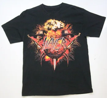 Мужская футболка с графическим изображением Slayer Black 2010 World Tour для концерта QQ22