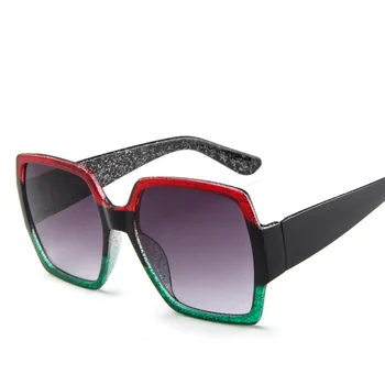 2024 Негабаритные Солнцезащитные Очки для Женщин Брендовая Дизайнерская Обувь Ретро Солнцезащитные очки Красные Зеленые Оттенки Очки солнцезащитные очки женские