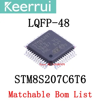 1 ~ 1000 шт./лот совершенно новый оригинальный микросхема STM8S207C6T6 LQFP-48 STM8S207 STM8S C6T6 QFP48 STM MCU IC (может соответствовать таблице списка спецификаций)