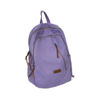 Женский холщовый рюкзак с несколькими карманами, студенческий рюкзак, женская дорожная сумка для книг, школьный ранец для девочек-подростков и мальчиков 517D