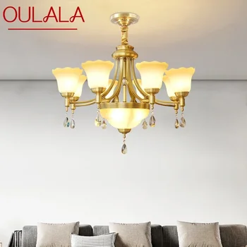 OULALA, Американская латунная подвесная лампа, Роскошная гостиная, ресторан, спальня, Ретро Отель, вилла, люстра