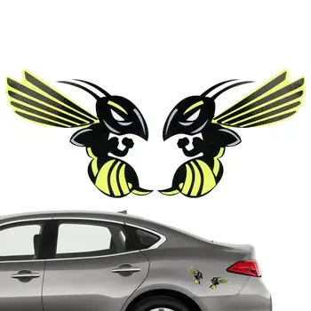 Наклейки с пчелами для автомобиля, милые наклейки с пчелами на окна автомобиля, автомобильные аксессуары для бампера, автомобильных фар, окна автомобиля, холодильника, мебельной стенки