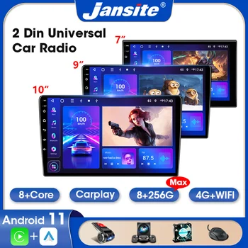 Jansite Универсальное Автомобильное Радио Android 11 Для Nissan KIA Honda Toyota VW Мультимедийный Видеоплеер Авторадио Carplay GPS 7/9/10 