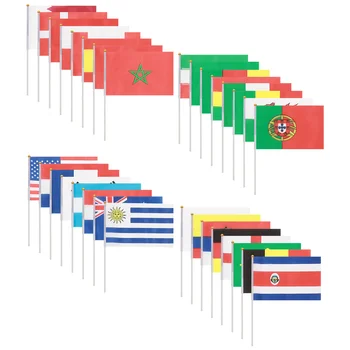 Ручная палка с национальным флагом, Международные флаги стран мира, баннеры для декора бара и вечеринки, размахивающие флагами стран