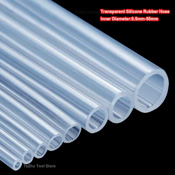 1-метровый прозрачный шланг из силиконовой резины Диаметром 0,5 мм-50 мм, гибкая Нетоксичная силиконовая трубка, прозрачная и мягкая