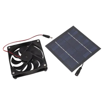 Вентилятор на солнечной батарее, портативный Мощный, легко устанавливаемый Комплект вентиляторов на солнечной батарее для наружного охлаждения курятника