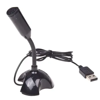 USB микрофон Веб Гибкий микрофон с шумоподавлением для компьютера Mac PC Подставка для ноутбука