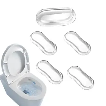 Прочный силиконовый бампер для сиденья унитаза, самоклеящиеся амортизирующие накладки для сидений, туалетные принадлежности для домашних школьных туалетов
