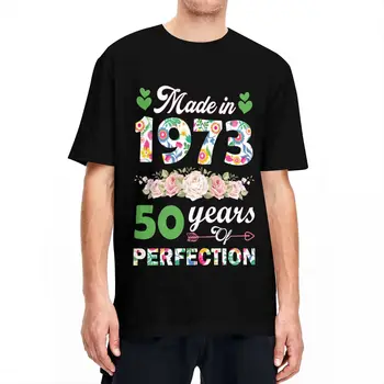 Мужская футболка 1973 года Выпуска Ограниченной серией 50 Years Of Being Perfection Хлопчатобумажная Футболка на 50-й День Рождения, Футболки, Идея Подарка Для одежды