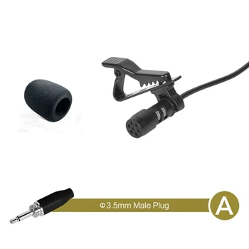 Черный Петличный микрофон на лацкане с несколькими разъемами для трансляции и записи звука профессионального качества