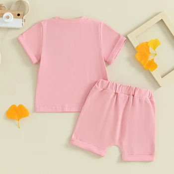 Летняя Одежда для младенческой девочки с надписью 