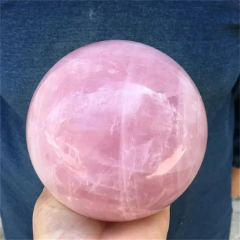 Волшебный Энергетический шар из натурального розового кристалла Для исцеления брака, Целебный Дух минерального Рейки, Аквариумный камень для размагничивания в домашнем офисе