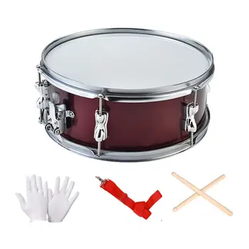Развивающая игрушка для малого барабана 13 дюймов с барабанными палочками, портативный ударный инструмент для детей, начинающих, подростков, мальчиков, девочек, детей