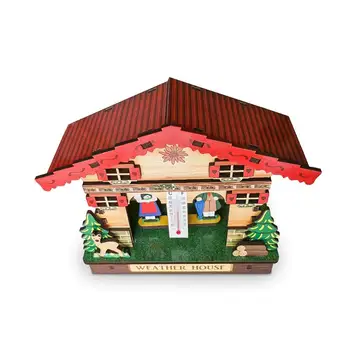 Деревянный погодный домик, шале, Барометр, термометр и гигрометр, украшения для дома, Настенные украшения