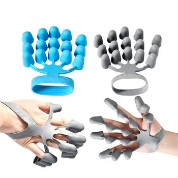 Силиконовый тренажер для усиления захвата пальцев, Эластичный тренажер для усиления захвата рук, Гитарный тренажер для пальцев рук для пациентов, Тренажер для рук