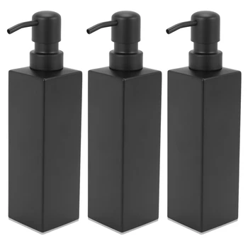 3X Новых черных дозатора жидкого мыла ручной работы из нержавеющей Стали Аксессуары для ванной Комнаты Кухонное Оборудование Удобное Современное