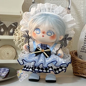 Алиса в Стране Чудес, Великолепное Синее Милое платье принцессы Лолиты, Аксессуары для косплея Для 20-сантиметровой плюшевой куклы, наряд в подарок