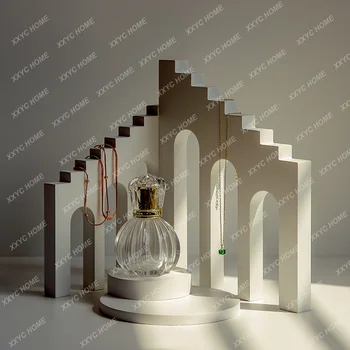 Реквизит для фотосъемки Трехмерное геометрическое пространство Сцена фотосъемки Небольшой Балкон Лестница Макияж Косметика Макет