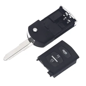 Автоматическая Замена Автомобиля Брелок Для Ключей 3 Кнопки Flip Key Shell Дистанционный Складной Чехол Для Ключей Fob Cover для Mazda 2 3 5 6 RX8 MX5