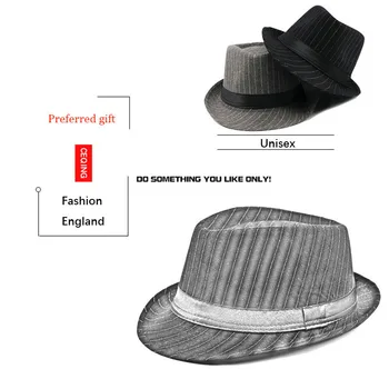 Мужская джазовая шляпа Для женщин, модные полосатые британские цилиндры, женские Повседневные дышащие фетровые шляпы, мужские универсальные кепки-ведерки Kpop D49