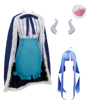 Костюм для косплея Ulti из аниме-фильма для взрослых, синий парик, женский костюм на Хэллоуин
