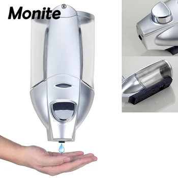 Monite ABS Хромированный Настенный дозатор жидкого мыла для кухни и ванной, дозаторы жидкого мыла