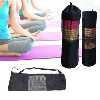 Удобный Черный рюкзак для йоги, коврик для йоги, водонепроницаемый рюкзак, сетка для переноски, регулируемый ремень, спортивные сумки для спортзала, инструменты