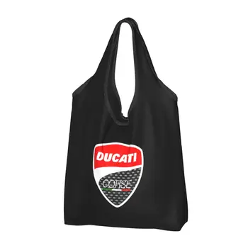 Многоразовая Продуктовая сумка Ducatis, Складные Хозяйственные сумки, которые можно стирать в машине, Большая Эко-сумка для хранения, легкая