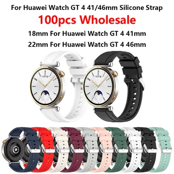 18 мм 22 мм Сменный Ремешок Для Huawei Watch GT 4 41 мм 46 мм Garmin Amazfit Honor Силиконовый Браслет Huawei Watch GT4 41/46 мм