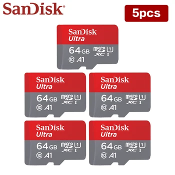 Оригинальная Карта SanDisk Micro SD SDXC Ultra C10 32GB 64GB 128GB Оптом A1 microSD 100MB/s Флэш-карта памяти 5PCS 10PCS TF card