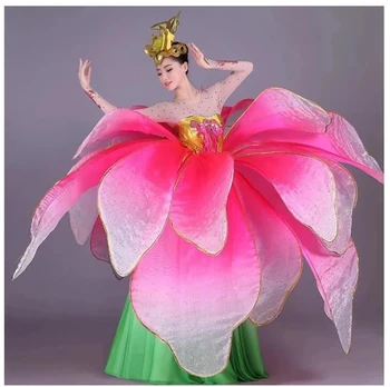 Бальные платья Цветы, открывающий танец, большое представление, шоу лепестков на сцене Женского фестиваля