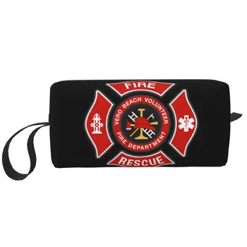 Симпатичная Дорожная сумка для пожарных-спасателей Женский косметический органайзер Сумки для хранения косметики Dopp Kit Case Box