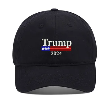 Бейсбольные кепки Lyprerazy с Трампом 2024, Американский флаг, Бейсбольная кепка с вышивкой Унисекс, Регулируемая кепка с вышивкой из промытого хлопка