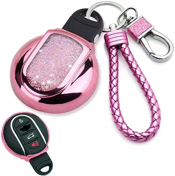 Розовый серебристый Черный брелок с зыбучими песками, чехол-брелок для Mini Cooper F54 F55 F56 F60 F57 2014-UP