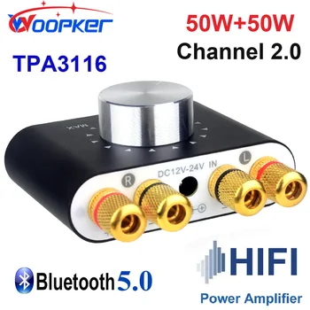 Цифровой Аудиоусилитель Woopker X24 Tpa3116 50Wx2 Hi-Fi Стерео Домашний Аудиоприемник Усилитель Мощности Bluetooth 5,0 Усилители Звука
