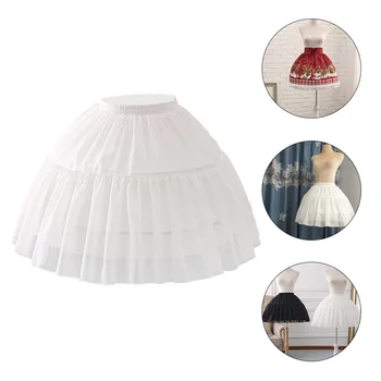 Нижняя юбка из 1 шт., пышная юбка, регулируемая нижняя юбка в стиле Лолиты для и, белая, один размер