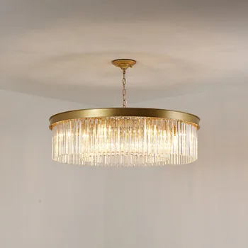 Современная роскошная люстра Потолочный светильник из европейского хрусталя, подвесной светильник в современном стиле для украшения дома, фонарь для гостиной