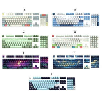 108 клавиш с двойной подсветкой клавишных колпачков для игровой механической клавиатуры Набор клавишных колпачков