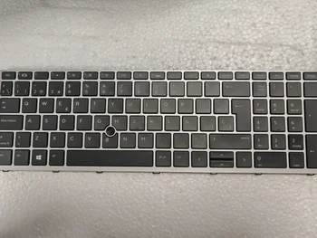 Испанская Клавиатура для HP ProBook 650 G4 650 G5 С подсветкой указателя В серебряной рамке Клавиатуры