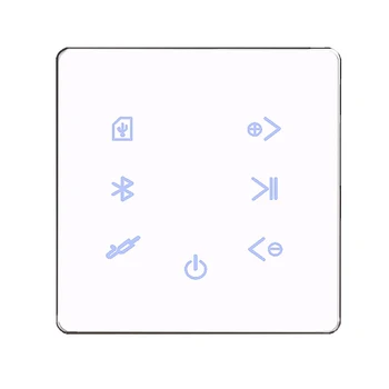 Усилитель Bluetooth в стене, USB SD карта, музыкальная панель, умный дом (белый)
