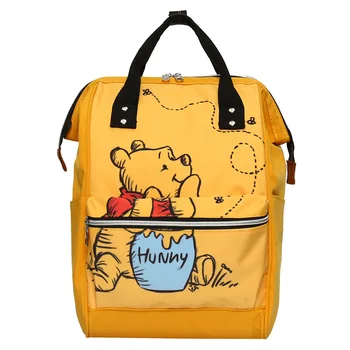 Disney 2023 Новая сумка для подгузников с Винни Пухом, рюкзак, Мультяшная Милая сумка для мамы и ребенка, большая вместительная Легкая дорожная сумка для мамы