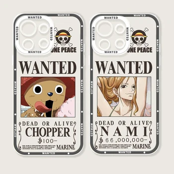 Прозрачный чехол для телефона O-One Piece Wanted Luffy для Xiaomi Redmi Note 12 Turbo 12S 11 Pro Plus 11S 10S 9S 10 9 8 7 6 10C K60 Pro K60E