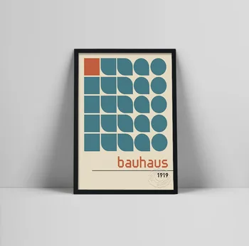 Плакат Баухауза, 100-летний Баухауз, Выставочный принт Баухауза, плакат Герберта Байера, Принт Баухауза, Вальтер гропиус, Baus artMatisse