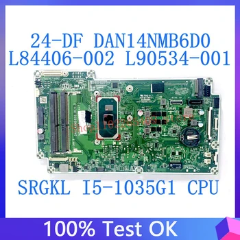 L84406-002 L90534-001 L90534-601 Для HP 24-DF 27-DP DAN14NMB6D0 Материнская плата Ноутбука С процессором SRGKL I5-1035G1 100% Полностью Протестирована Хорошо