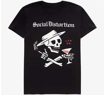 Social Distortion Черная мужская хлопковая футболка всех размеров S-4XL, мужская футболка-фанат