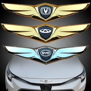 Высокое качество для Chevrolet, логотип автомобиля из нержавеющей стали, передняя крышка, капот автомобиля, металлические украшения, наклейки с крыльями Ангела, автомобильные аксессуары