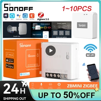 1-10 Шт. Sonoff Mini Zigbee3.0 Wi-Fi Smart Switch Модуль Реле-Выключателя Smart Home Automation eWeLink APP Control Alexa